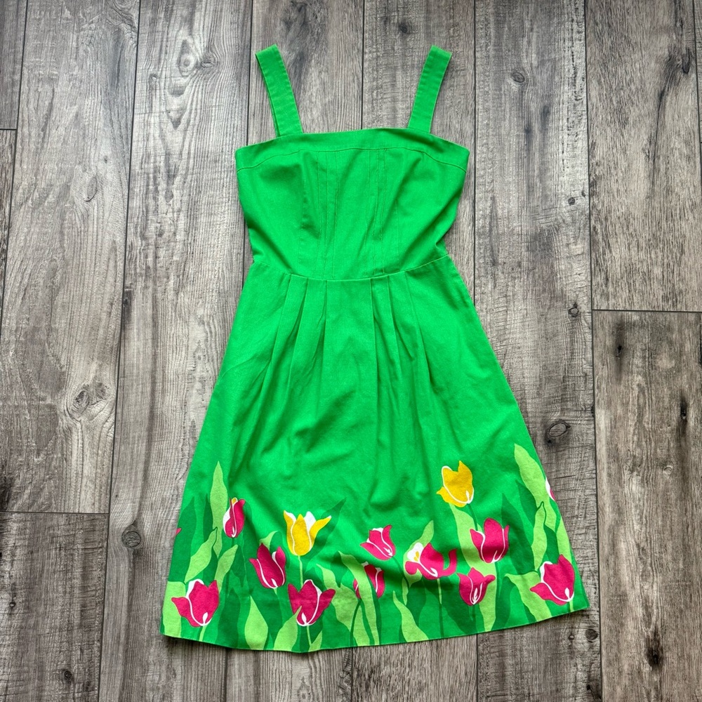 Vintage 1960s Malia Honolulu Hawaiian barkcloth dress - Picture 4 of 11